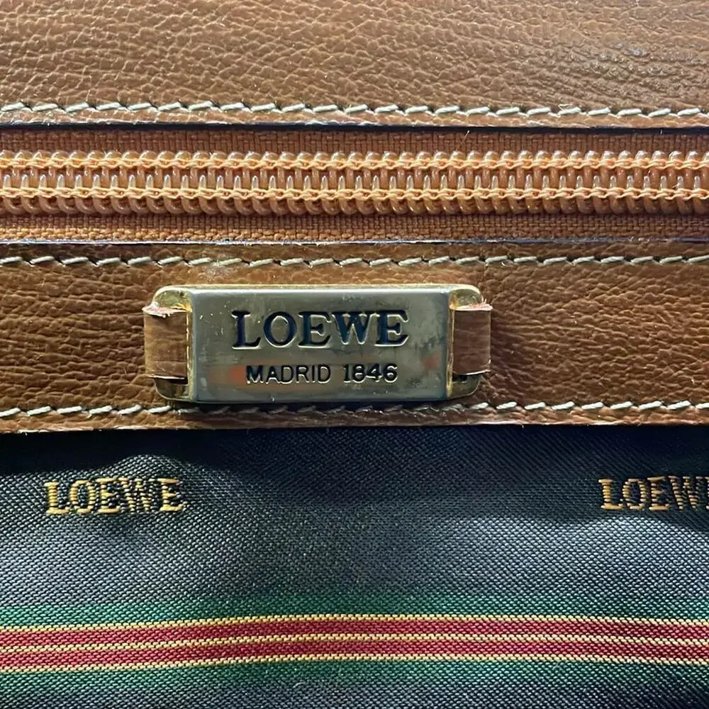 Loewe Velazquez Handbag Brown Dark Brown Leather Nubuck Hardware